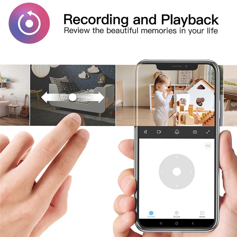 Home Security Essential - กล้องไวไฟในร่มที่จำเป็น, กล้องดูเด็ก, กล้องรักษาความปลอดภัยบ้านอัจฉริยะไร้สายขนาดเล็ก, กล้อง IP CCTV,