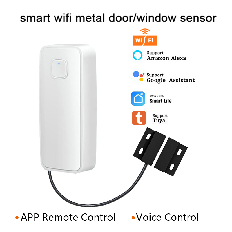 Home Security With Ai - เซ็นเซอร์ตรวจจับการเปิด-ปิดประตูหน้าต่างแบบแม่เหล็ก ระบบเตือนภัยความปลอดภัยผ่าน WIFI สำหรับบ้าน ป้องกันการโจรกรรม