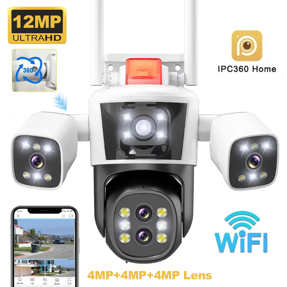 Home Security Diy - 6K 12MP ไวไฟกลางแจ้งกล้อง IP ไร้สาย 3