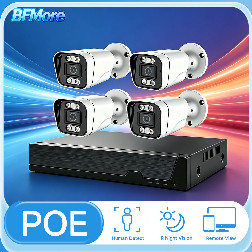 Home Security Video Recording Systems - ระบบกล้องวงจรปิด BFMore 8MP 4K Ai ตรวจจับมนุษย์