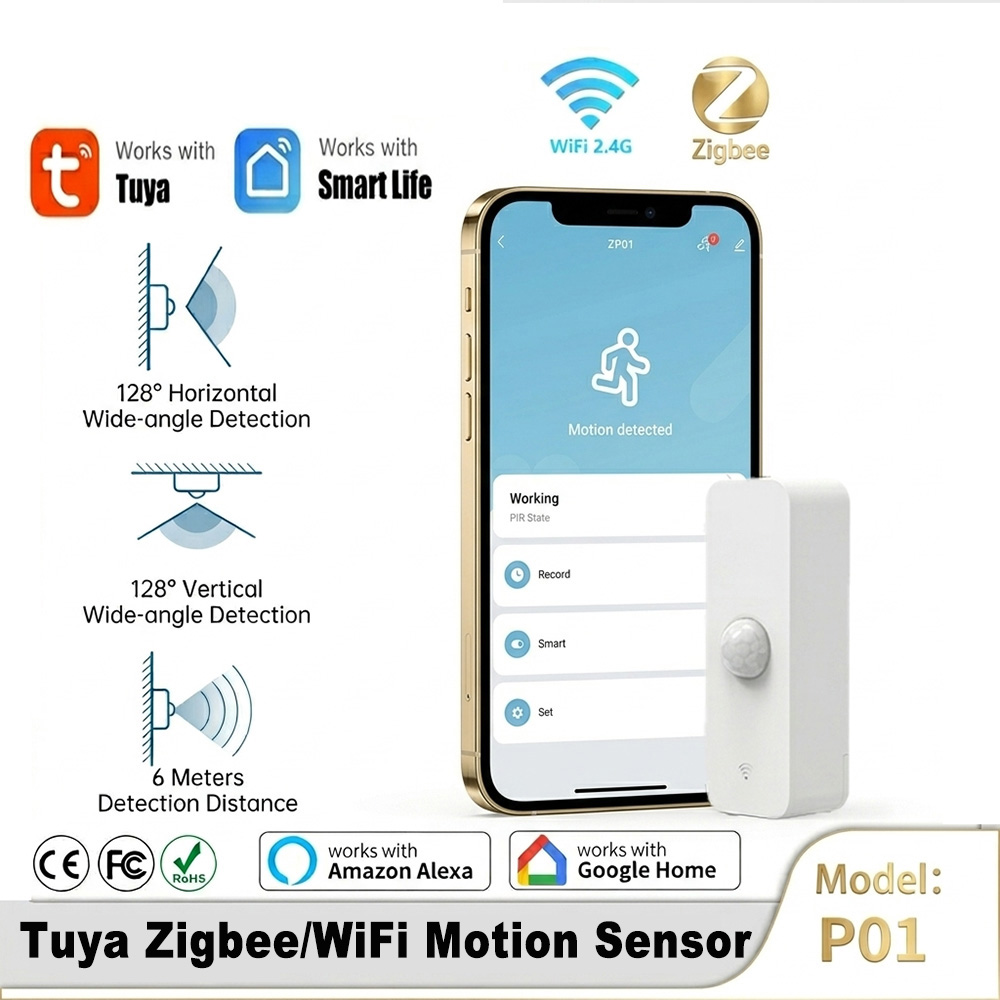 Home Security With Ai - เซ็นเซอร์ตรวจจับความเคลื่อนไหวอัจฉริยะ PIR WiFi Zigbee สำหรับระบบรักษาความปลอดภัยบ้านอัตโนมัติ Smart