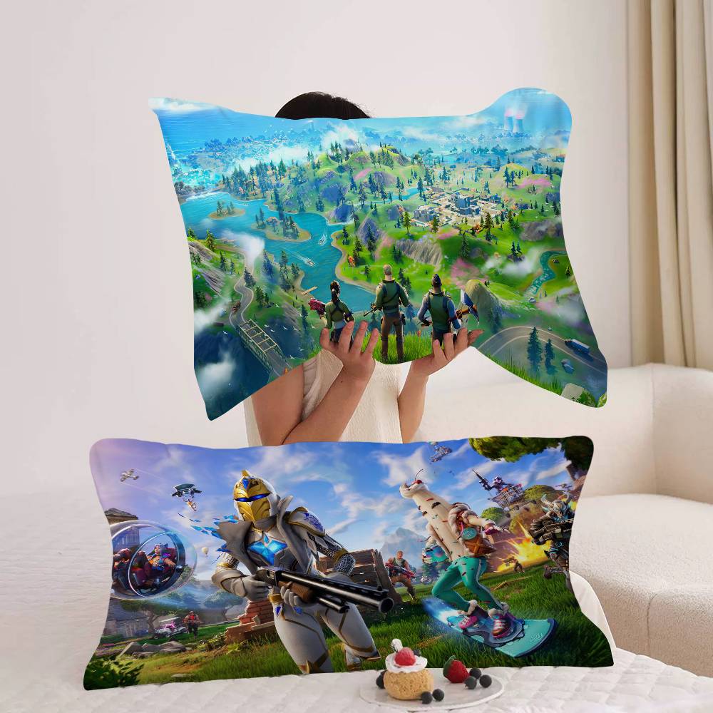 Home Security Game - เกมการ์ตูน F-FortniteS ผลิตจากโพลีเอสเตอร์แห้งเร็ว ผ้าขนหนูคุณภาพสูง ปลอกหมอนกันลื่น ปลอกหมอนกันลื่นแบบมีสายรัด