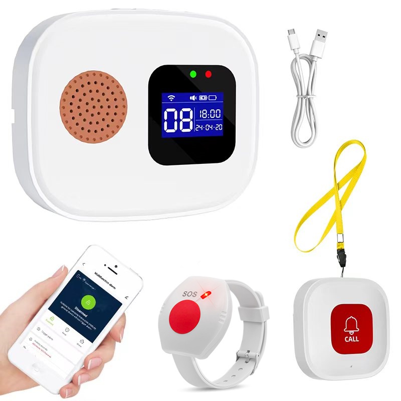 Home Security With Ai - ปุ่มโทรฉุกเฉินสำหรับผู้สูงอายุ, ระบบเตือนภัย Tuya WiFi สำหรับบ้าน, เครื่องรับโทรฉุกเฉินสำหรับผู้สูงอายุ