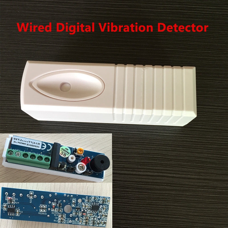 Home Security Alarm - 1PCS สัญญาณเตือนภัยอัจฉริยะดิจิตอลแบบมีสายเครื่องตรวจจับการสั่นสะเทือนเซ็นเซอร์ตรวจจับแรงกระแทกเครื่องตรวจจับขโมยระบบสัญญาณกันขโมยภายในบ้าน