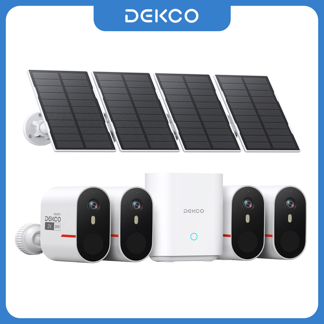 Home Security Systems Wireless - ระบบกล้องวงจรปิด Dekco 3MP WiFi Solar พร้อมชุดกล้อง