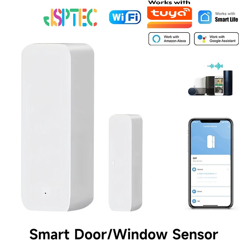 Home Security With Ai - Tuya WiFi สมาร์ทเซ็นเซอร์ประตูประตูเปิดปิดเครื่องตรวจจับ Smart Home Security