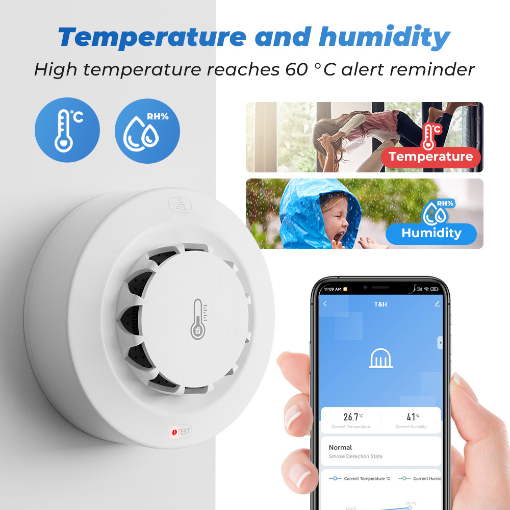 เซ็นเซอร์วัดอุณหภูมิและความชื้ - Home Security Alarm บทวิจารณ์และราคา