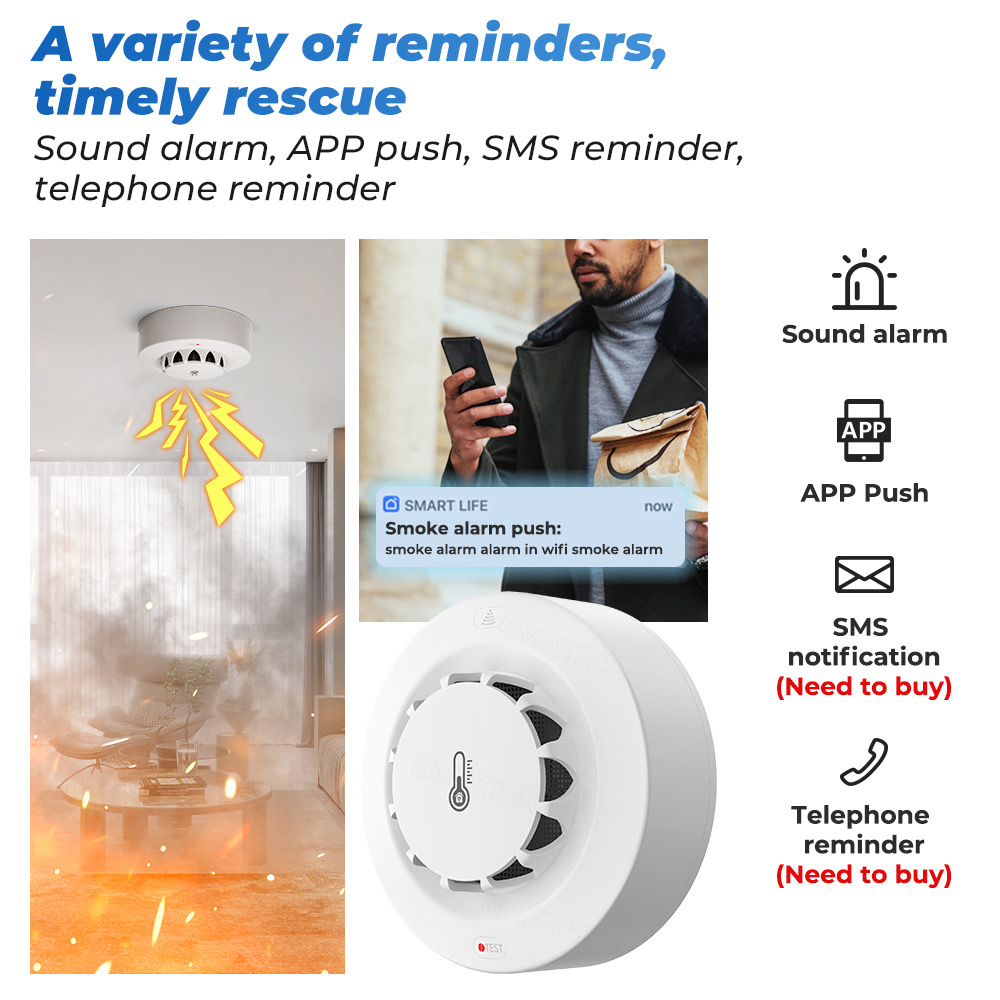เซ็นเซอร์วัดอุณหภูมิและความชื้ - Home Security Alarm บทวิจารณ์และราคา