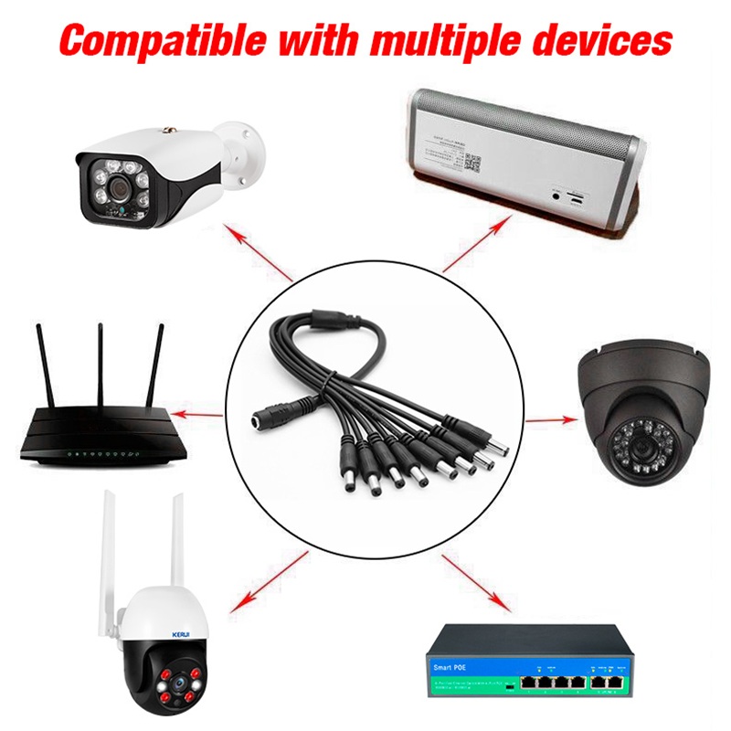 5.5x2.1 มม.1 หญิง 2 4 8 ชาย DC - Home Security Diy บทวิจารณ์และราคา