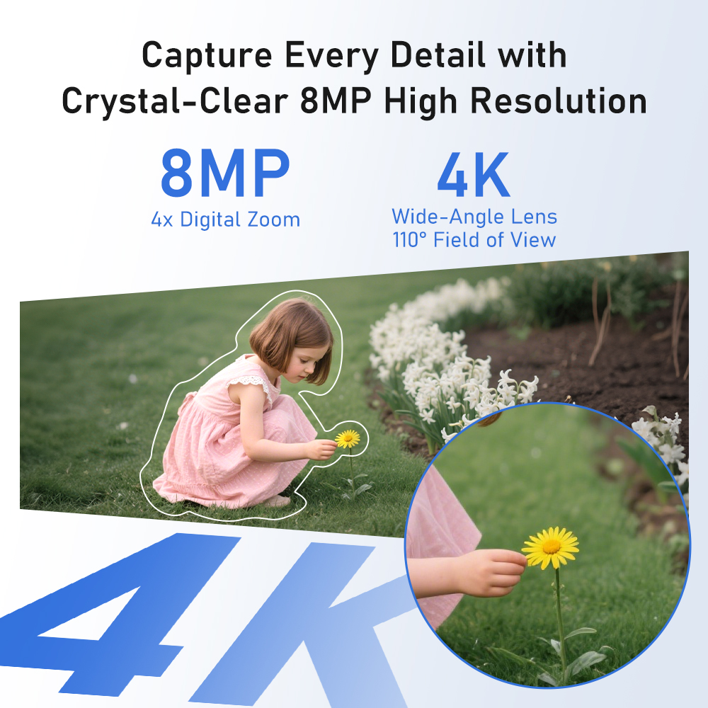 ระบบกล้องพลังงานแสงอาทิตย์ 8MP - Home Security With Ai บทวิจารณ์และราคา