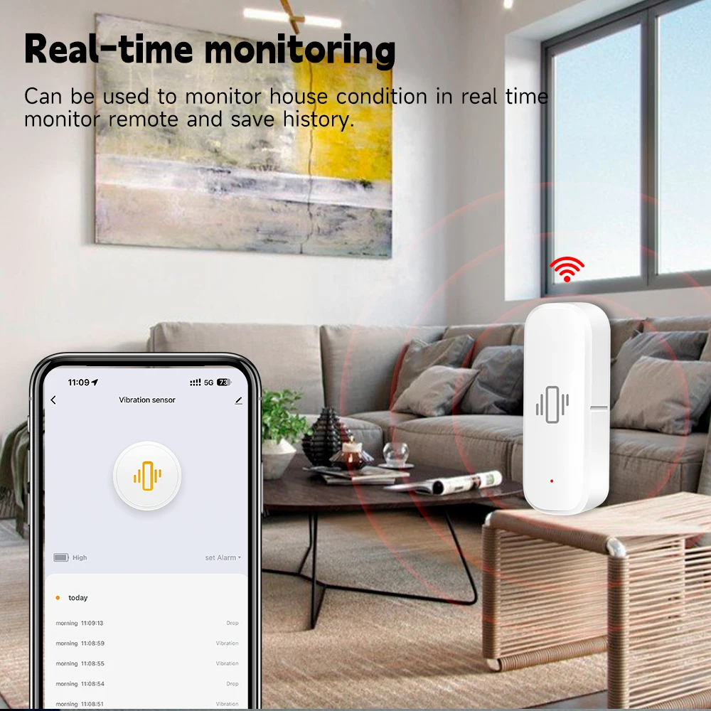 เซ็นเซอร์ตรวจจับการสั่นสะเทือน - Home Security Alarm บทวิจารณ์และราคา