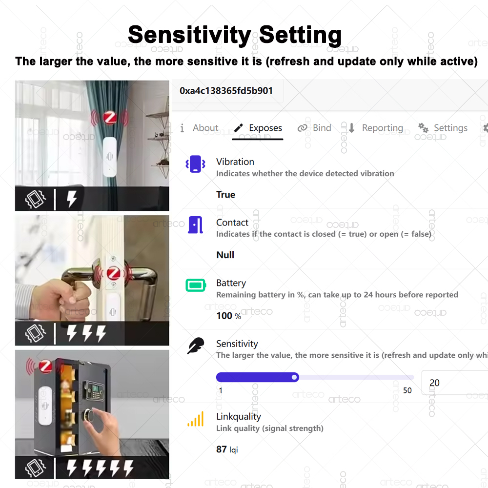 เซ็นเซอร์สั่นสะเทือนอัจฉริยะ Z - Home Security Business บทวิจารณ์และราคา