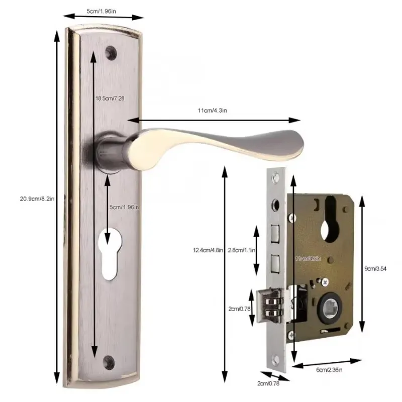 กุญแจล็อคมือจับประตูสีทองล็อคป - Home Security Essential บทวิจารณ์และราคา