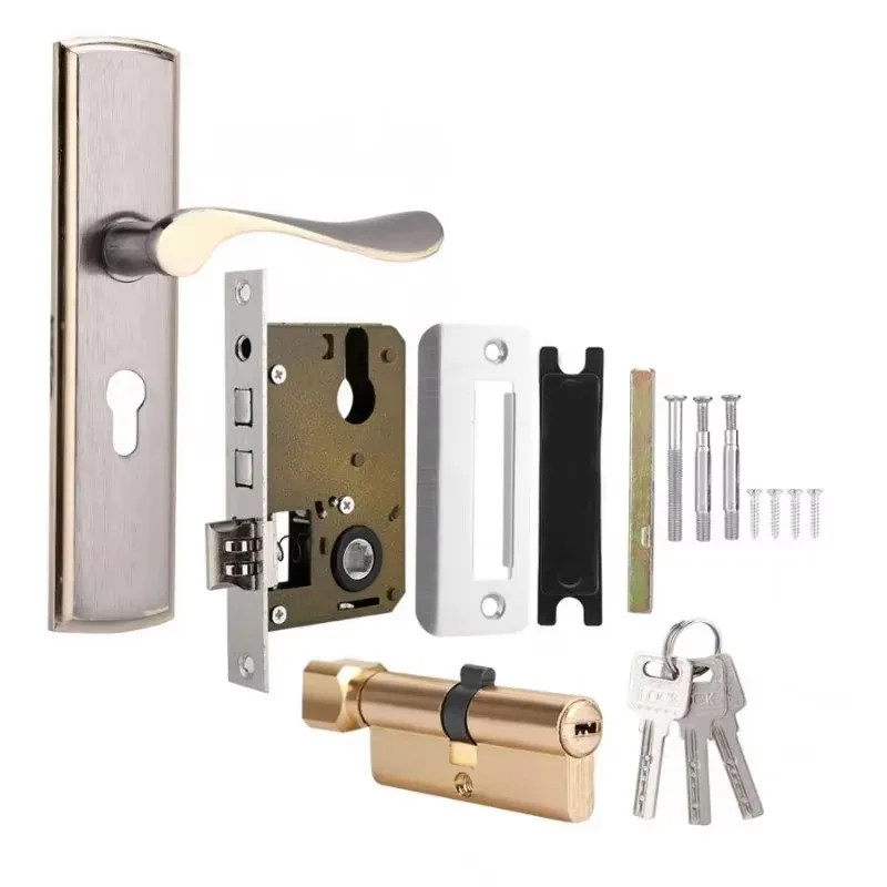 กุญแจล็อคมือจับประตูสีทองล็อคป - Home Security Essential บทวิจารณ์และราคา
