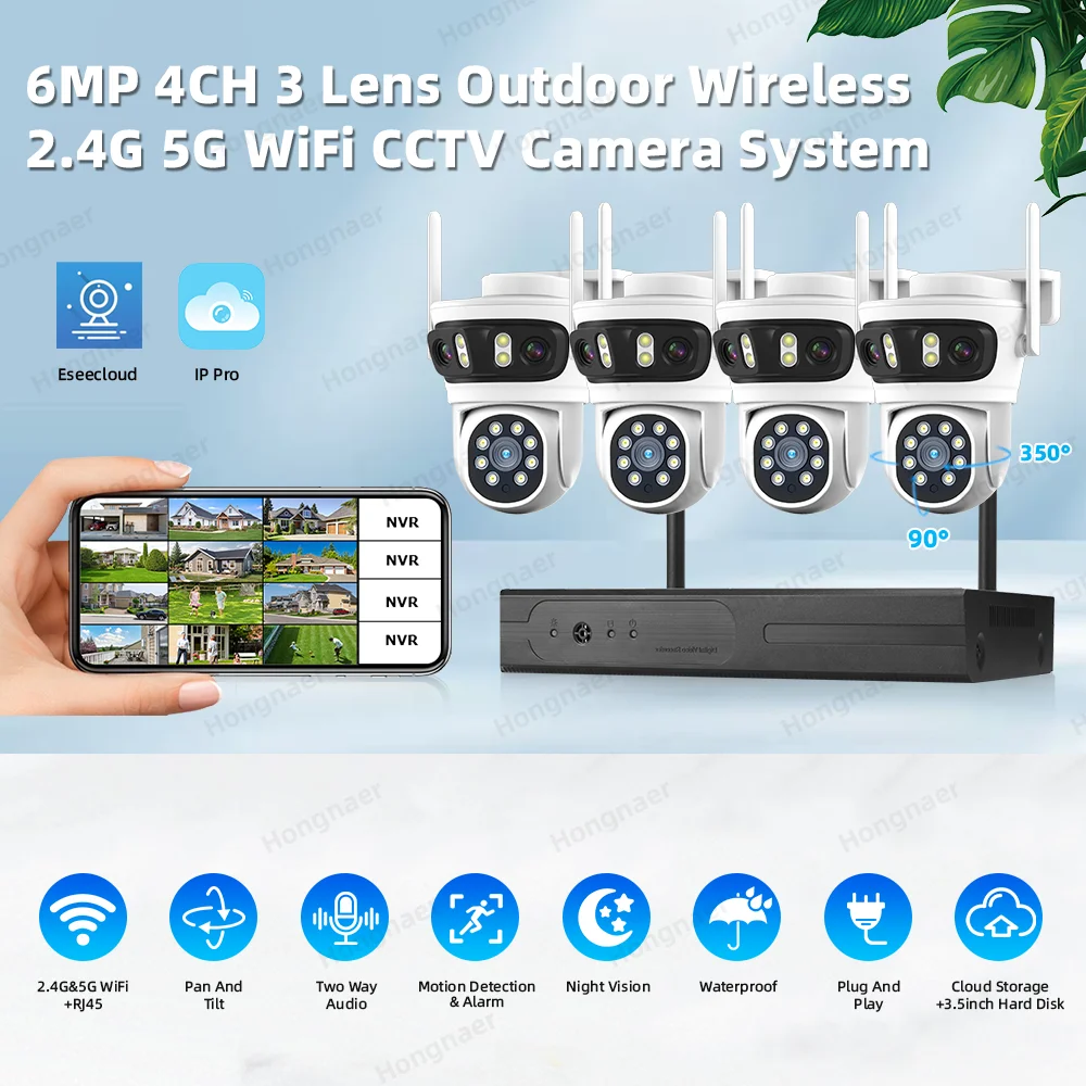 ชุดกล้องวงจรปิดรักษาความปลอดภั - Home Security Systems Wireless บทวิจารณ์และราคา