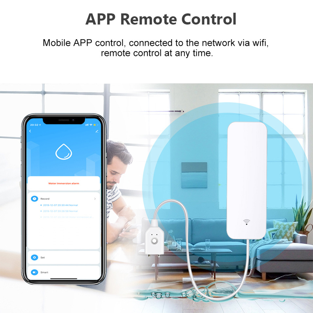 Tuya WiFi เซ็นเซอร์น้ํารั่ว, เ - Home Security With Ai บทวิจารณ์และราคา