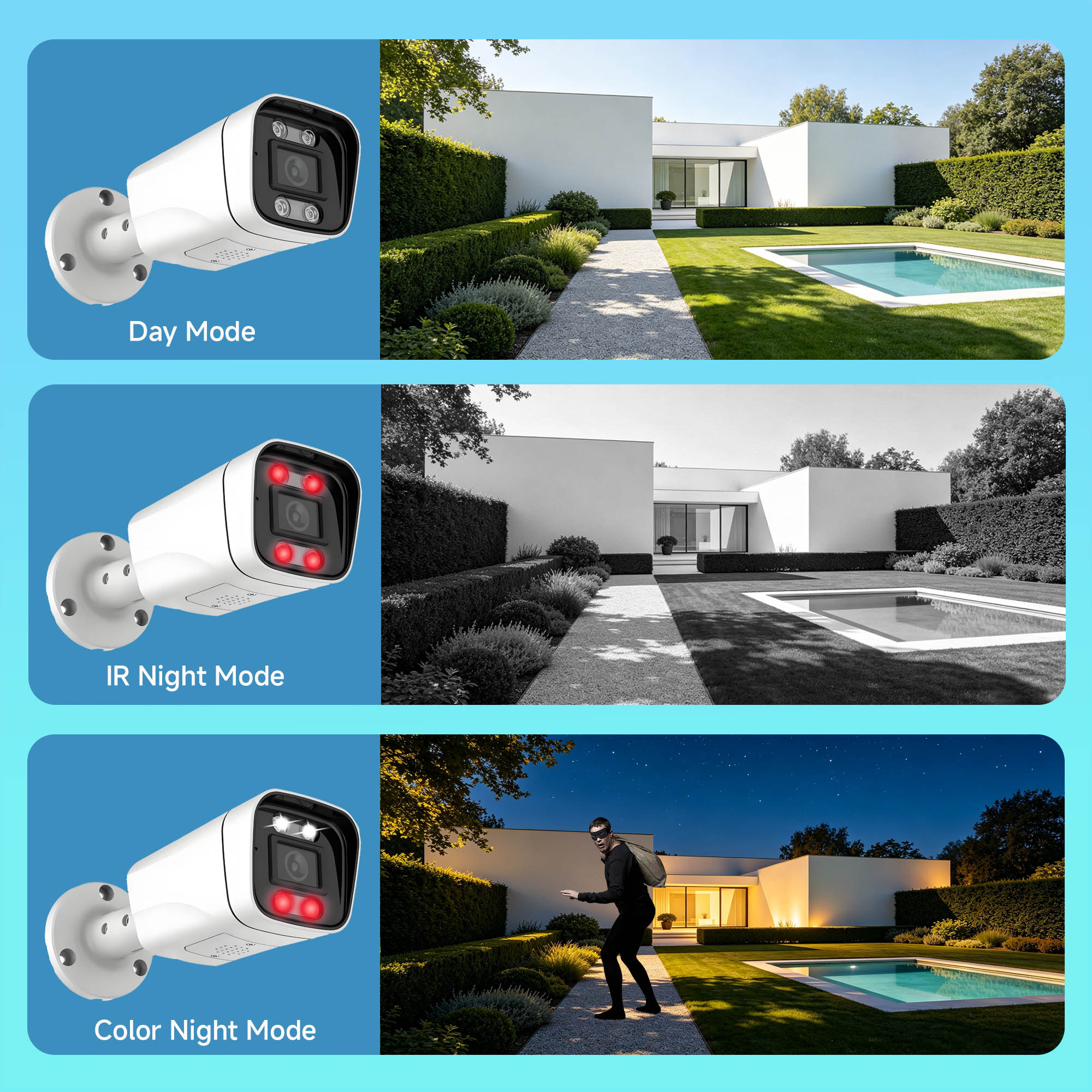 ระบบกล้องวงจรปิด BFMore 8MP 4K - Home Security Video Recording Systems บทวิจารณ์และราคา