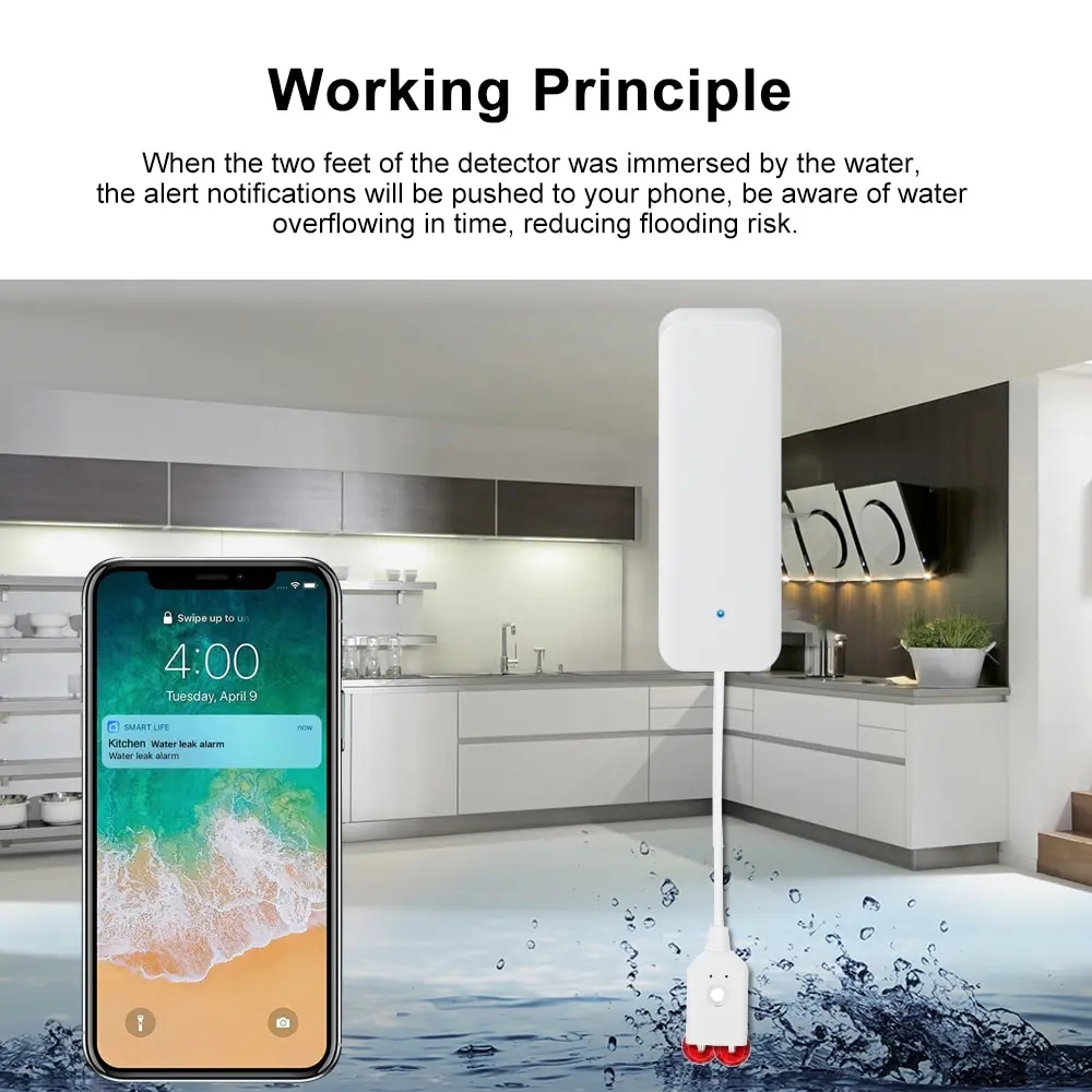 Tuya เซ็นเซอร์น้ำรั่ว, มีไวไฟอ - Home Security With Ai บทวิจารณ์และราคา