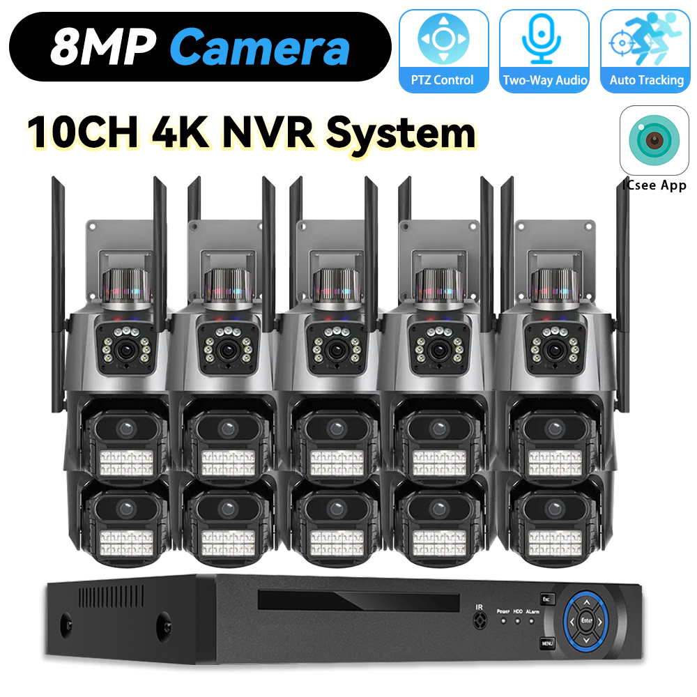 10CH POE NVR 8MP 4K PTZ ระบบรั - Home Security Video Recording Systems บทวิจารณ์และราคา
