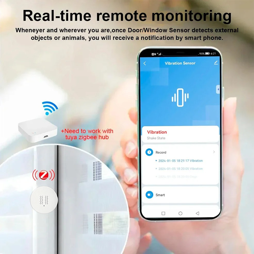 ทูยา ซิกบีเซ็นเซอร์ตรวจจับการส - Home Security Alarm บทวิจารณ์และราคา