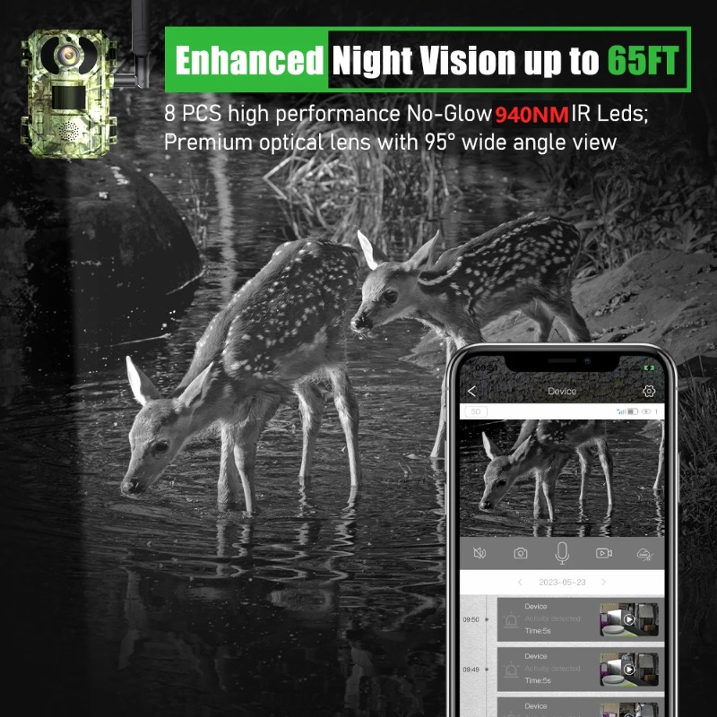 กล้องติดตามสัตว์ป่า 4G ซิมการ์ - Home Security Game บทวิจารณ์และราคา