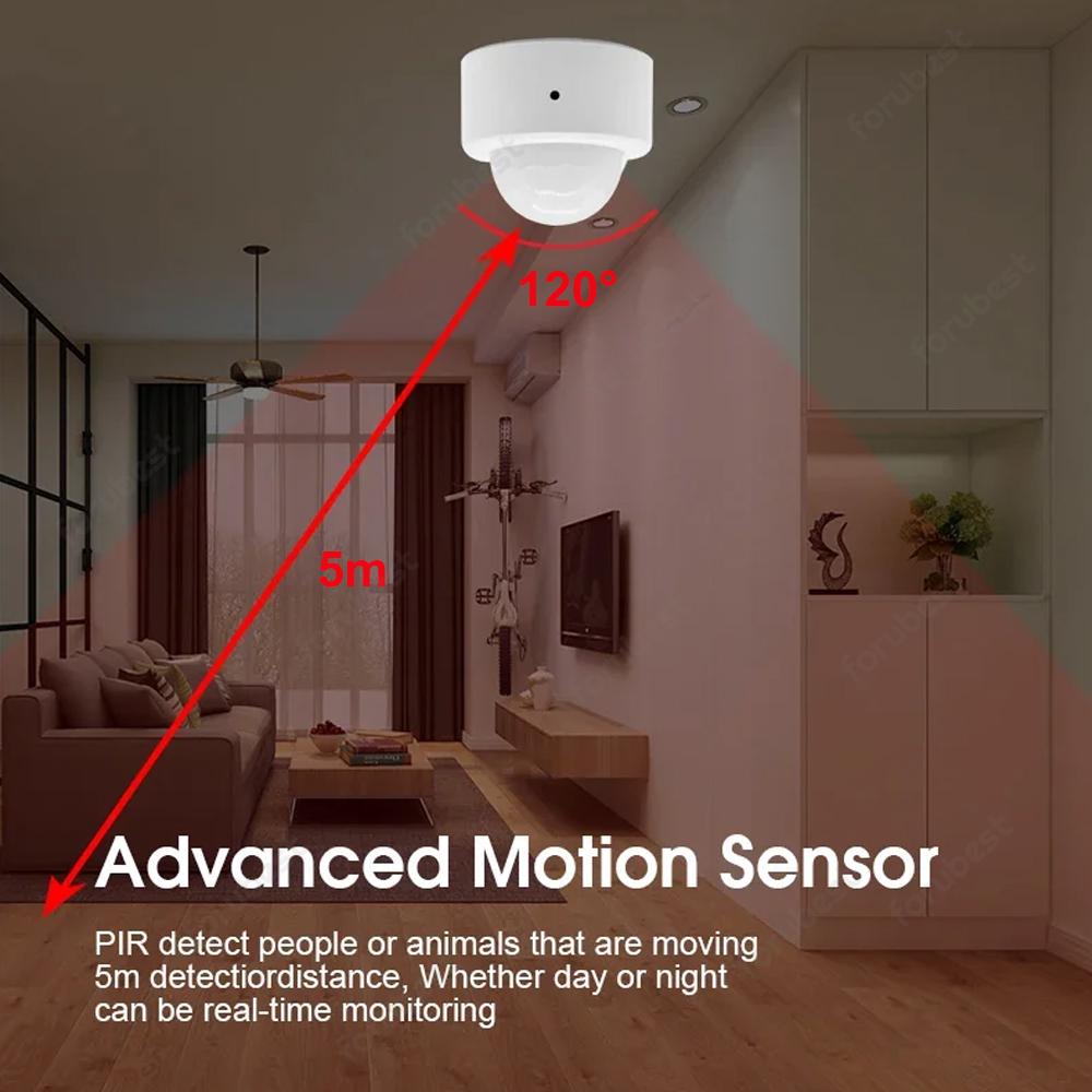 Zigbee 3.0 Human Motion Sensor - Home Security Alarm บทวิจารณ์และราคา
