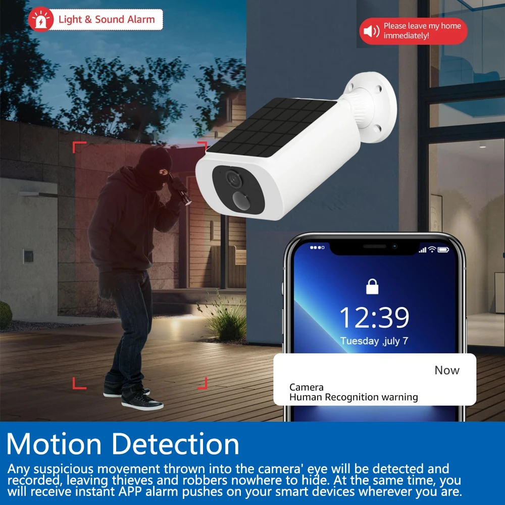 กล้องวงจรปิดพลังงานแสงอาทิตย์  - Home Security Systems Wireless บทวิจารณ์และราคา