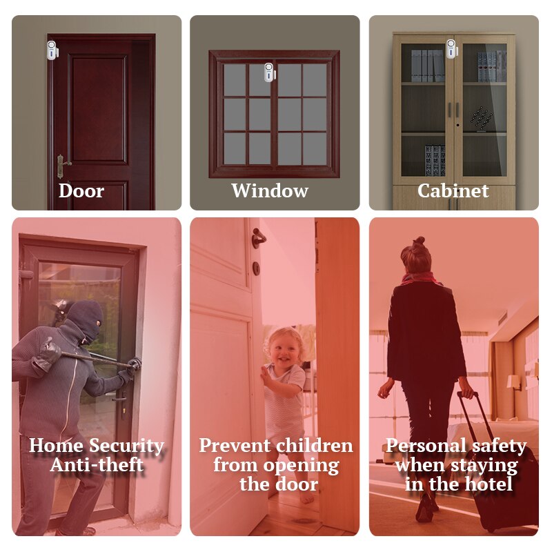 KERUI 120DB ไร้สายประตู/หน้าต่ - Home Security Systems Wireless บทวิจารณ์และราคา