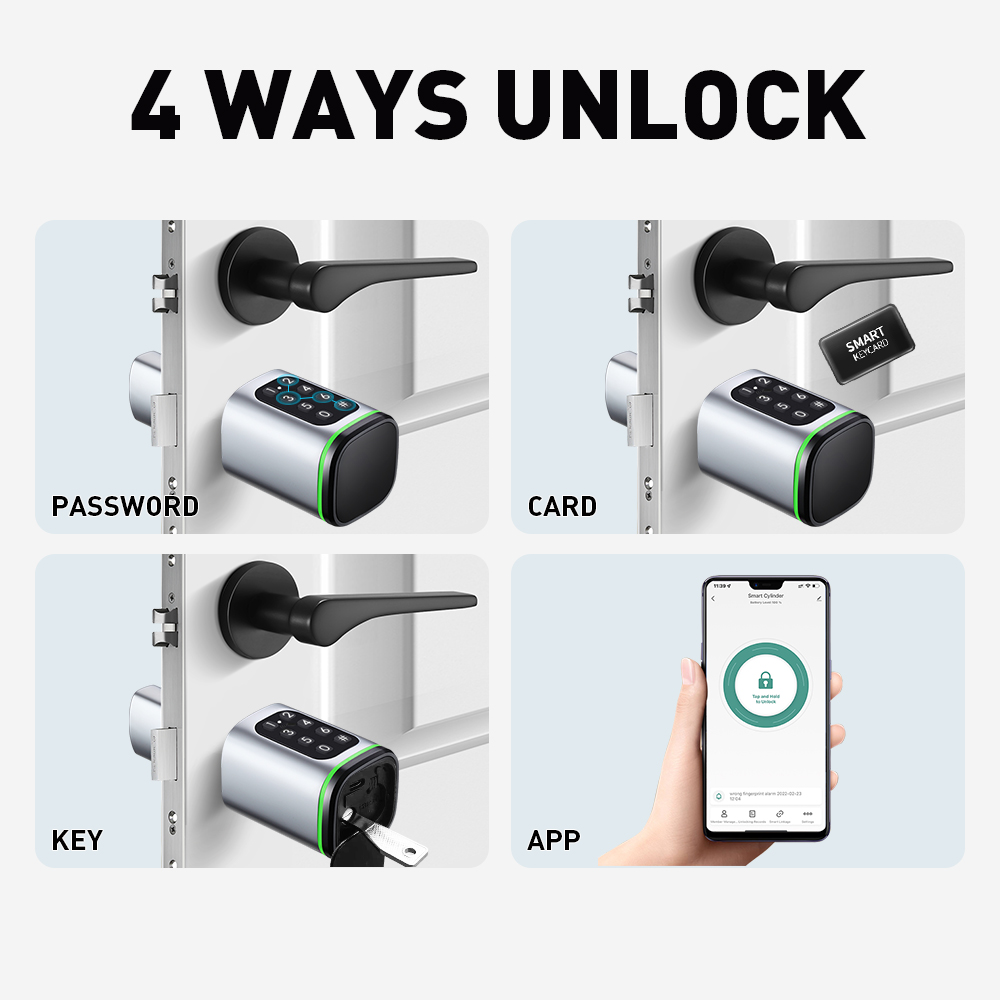 สมาร์ทล็อคกระบอก Tuya 60-90 มม - Home Security Essential บทวิจารณ์และราคา