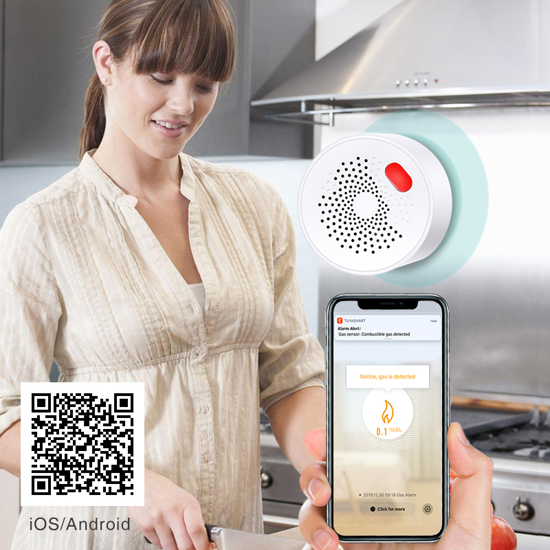 Tuya เซ็นเซอร์ก๊าซธรรมชาติ WiF - Home Security With Ai บทวิจารณ์และราคา