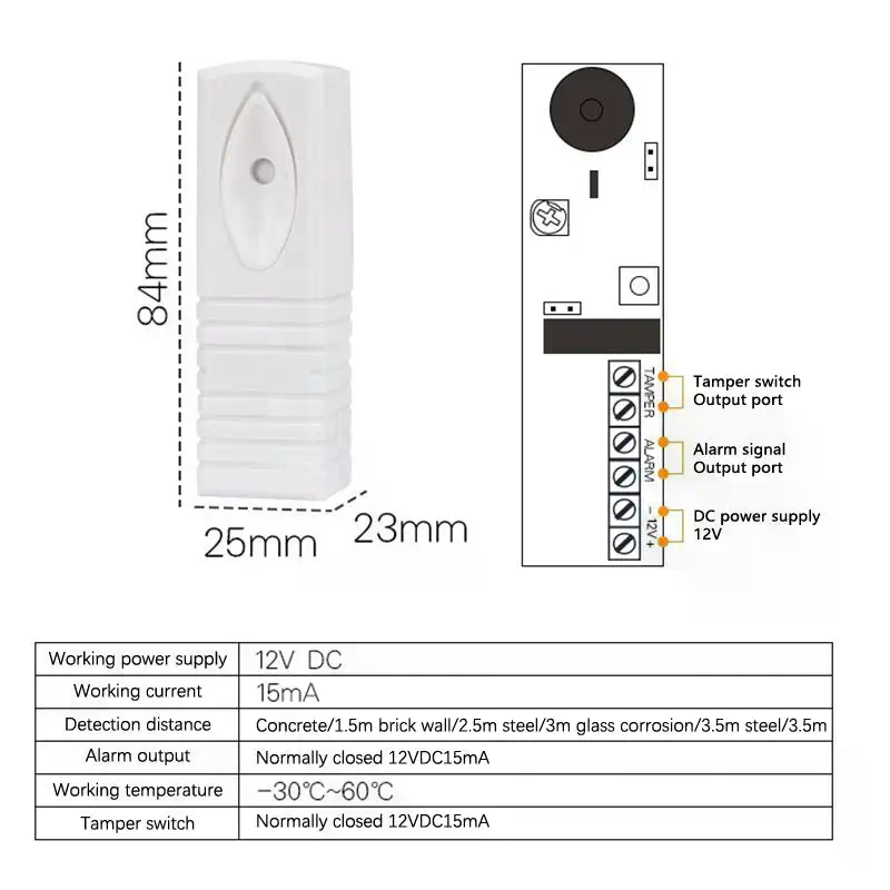เซ็นเซอร์ตรวจจับการสั่นสะเทือน - Home Security Alarm บทวิจารณ์และราคา